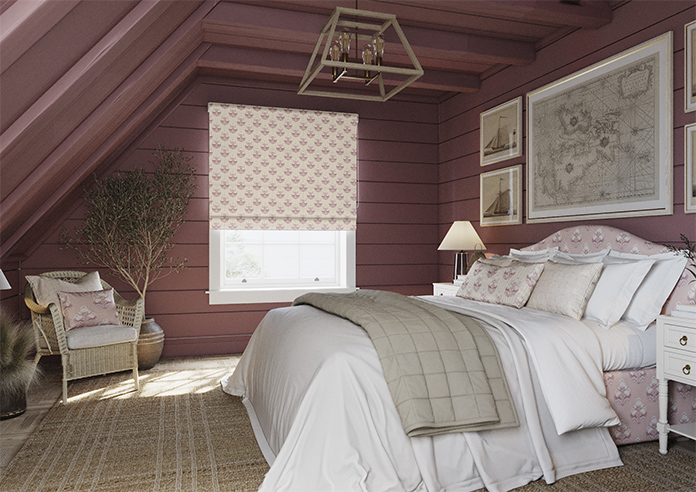 Midford, Mantels Stripe Rosies Pink - Twist&Fit Roman Blind - Image 6